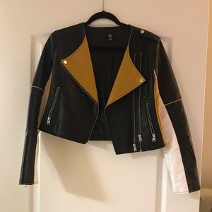 Miss guided leather style Motor-cross jacket